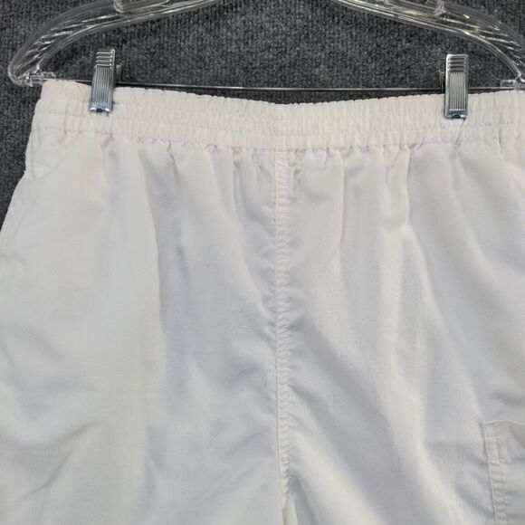 Blue Cabana Men's Shorts White Size M Poly Cotton Blend Pocket Vintage - Picture 7 of 13